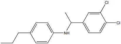 N-[1-(3,4-dichlorophenyl)ethyl]-4-propylaniline Struktur