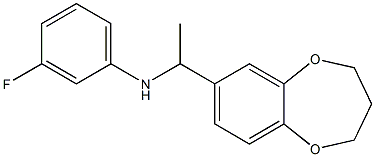 N-[1-(3,4-dihydro-2H-1,5-benzodioxepin-7-yl)ethyl]-3-fluoroaniline Struktur