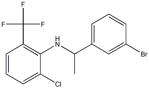 N-[1-(3-bromophenyl)ethyl]-2-chloro-6-(trifluoromethyl)aniline Struktur