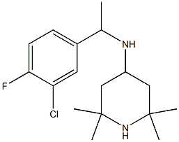 N-[1-(3-chloro-4-fluorophenyl)ethyl]-2,2,6,6-tetramethylpiperidin-4-amine Struktur