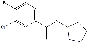 N-[1-(3-chloro-4-fluorophenyl)ethyl]cyclopentanamine Struktur