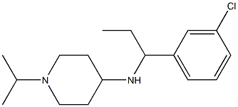 N-[1-(3-chlorophenyl)propyl]-1-(propan-2-yl)piperidin-4-amine Struktur