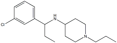 N-[1-(3-chlorophenyl)propyl]-1-propylpiperidin-4-amine Struktur