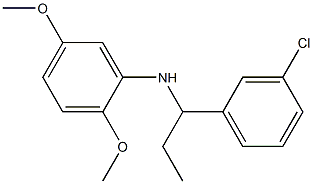 N-[1-(3-chlorophenyl)propyl]-2,5-dimethoxyaniline Struktur