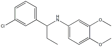 N-[1-(3-chlorophenyl)propyl]-3,4-dimethoxyaniline Struktur