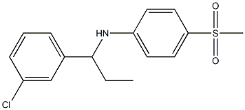 N-[1-(3-chlorophenyl)propyl]-4-methanesulfonylaniline Struktur