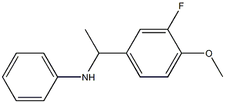 N-[1-(3-fluoro-4-methoxyphenyl)ethyl]aniline Struktur