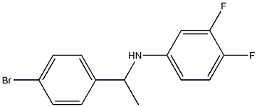 N-[1-(4-bromophenyl)ethyl]-3,4-difluoroaniline Struktur