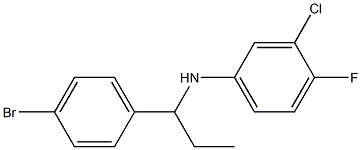 N-[1-(4-bromophenyl)propyl]-3-chloro-4-fluoroaniline Struktur