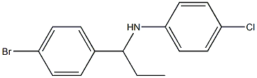 N-[1-(4-bromophenyl)propyl]-4-chloroaniline Struktur