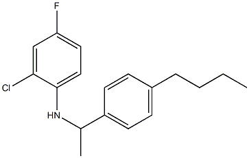 N-[1-(4-butylphenyl)ethyl]-2-chloro-4-fluoroaniline Struktur