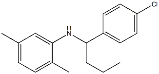 N-[1-(4-chlorophenyl)butyl]-2,5-dimethylaniline Struktur