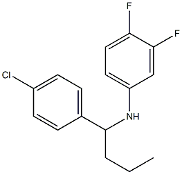 N-[1-(4-chlorophenyl)butyl]-3,4-difluoroaniline Struktur