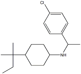 N-[1-(4-chlorophenyl)ethyl]-4-(2-methylbutan-2-yl)cyclohexan-1-amine Struktur