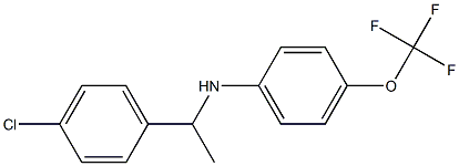 N-[1-(4-chlorophenyl)ethyl]-4-(trifluoromethoxy)aniline Struktur