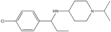 N-[1-(4-chlorophenyl)propyl]-1-(propan-2-yl)piperidin-4-amine Struktur