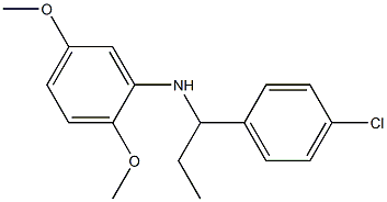 N-[1-(4-chlorophenyl)propyl]-2,5-dimethoxyaniline Struktur