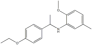 N-[1-(4-ethoxyphenyl)ethyl]-2-methoxy-5-methylaniline Struktur