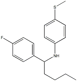 N-[1-(4-fluorophenyl)pentyl]-4-(methylsulfanyl)aniline Struktur