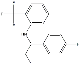 N-[1-(4-fluorophenyl)propyl]-2-(trifluoromethyl)aniline Struktur