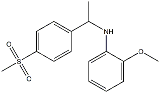 N-[1-(4-methanesulfonylphenyl)ethyl]-2-methoxyaniline Struktur