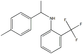 N-[1-(4-methylphenyl)ethyl]-2-(trifluoromethyl)aniline Struktur