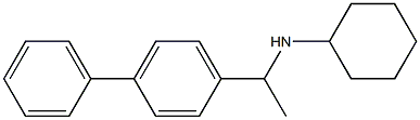 N-[1-(4-phenylphenyl)ethyl]cyclohexanamine Struktur