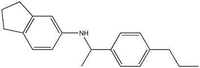 N-[1-(4-propylphenyl)ethyl]-2,3-dihydro-1H-inden-5-amine Struktur