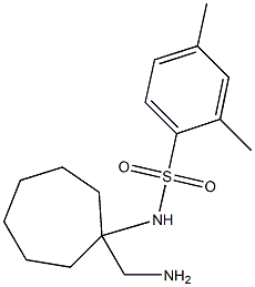 N-[1-(aminomethyl)cycloheptyl]-2,4-dimethylbenzene-1-sulfonamide Struktur