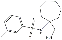 N-[1-(aminomethyl)cycloheptyl]-3-methylbenzene-1-sulfonamide Struktur