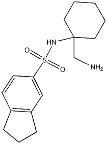 N-[1-(aminomethyl)cyclohexyl]-2,3-dihydro-1H-indene-5-sulfonamide Struktur