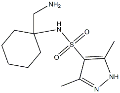 N-[1-(aminomethyl)cyclohexyl]-3,5-dimethyl-1H-pyrazole-4-sulfonamide Struktur