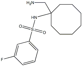 N-[1-(aminomethyl)cyclooctyl]-3-fluorobenzene-1-sulfonamide Struktur