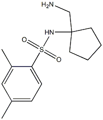 N-[1-(aminomethyl)cyclopentyl]-2,4-dimethylbenzene-1-sulfonamide Struktur