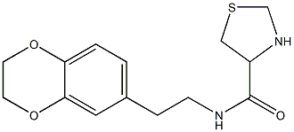 N-[2-(2,3-dihydro-1,4-benzodioxin-6-yl)ethyl]-1,3-thiazolidine-4-carboxamide Struktur