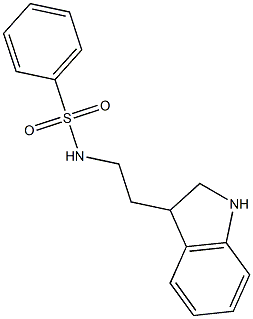 N-[2-(2,3-dihydro-1H-indol-3-yl)ethyl]benzenesulfonamide Struktur