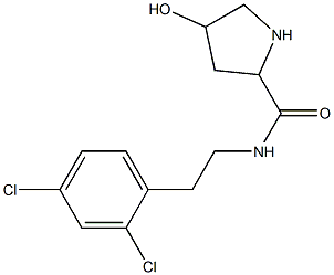 N-[2-(2,4-dichlorophenyl)ethyl]-4-hydroxypyrrolidine-2-carboxamide Struktur