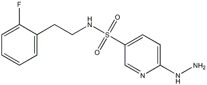 N-[2-(2-fluorophenyl)ethyl]-6-hydrazinylpyridine-3-sulfonamide Struktur