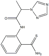 N-[2-(aminocarbonothioyl)phenyl]-2-(1H-1,2,4-triazol-1-yl)propanamide Struktur