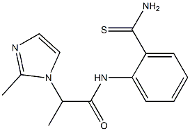 N-[2-(aminocarbonothioyl)phenyl]-2-(2-methyl-1H-imidazol-1-yl)propanamide Struktur