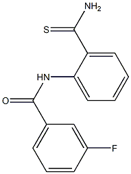 N-[2-(aminocarbonothioyl)phenyl]-3-fluorobenzamide Struktur