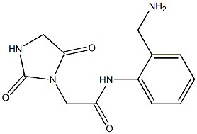 N-[2-(aminomethyl)phenyl]-2-(2,5-dioxoimidazolidin-1-yl)acetamide Struktur