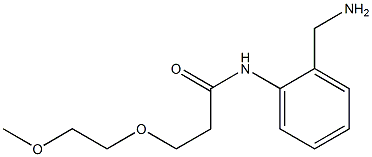 N-[2-(aminomethyl)phenyl]-3-(2-methoxyethoxy)propanamide Struktur