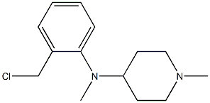 N-[2-(chloromethyl)phenyl]-N,1-dimethylpiperidin-4-amine Struktur