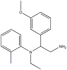 N-[2-amino-1-(3-methoxyphenyl)ethyl]-N-ethyl-2-methylaniline Struktur