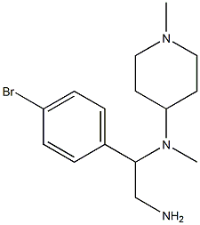 N-[2-amino-1-(4-bromophenyl)ethyl]-N-methyl-N-(1-methylpiperidin-4-yl)amine Struktur