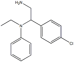 N-[2-amino-1-(4-chlorophenyl)ethyl]-N-ethylaniline Struktur