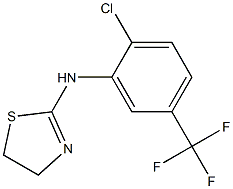 N-[2-chloro-5-(trifluoromethyl)phenyl]-4,5-dihydro-1,3-thiazol-2-amine Struktur