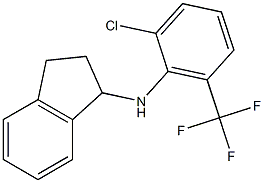 N-[2-chloro-6-(trifluoromethyl)phenyl]-2,3-dihydro-1H-inden-1-amine Struktur