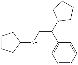 N-[2-phenyl-2-(pyrrolidin-1-yl)ethyl]cyclopentanamine Struktur